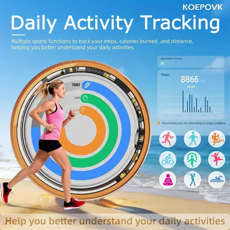 Titanium Smart Fitness Ring